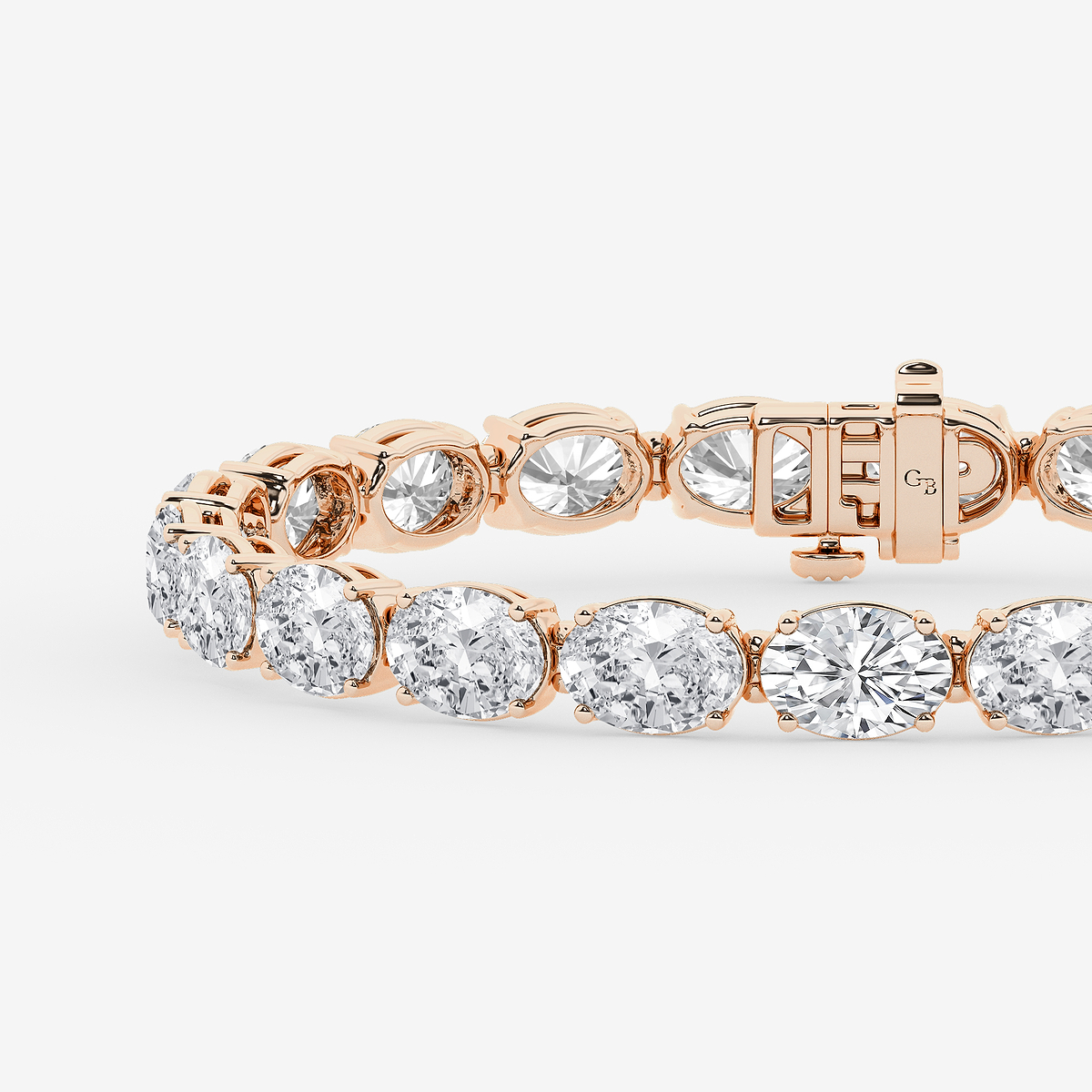 Additional Image 1 for  15 ctw Oval Lab Grown Diamond East-West Tennis Bracelet - 7.5 Inches