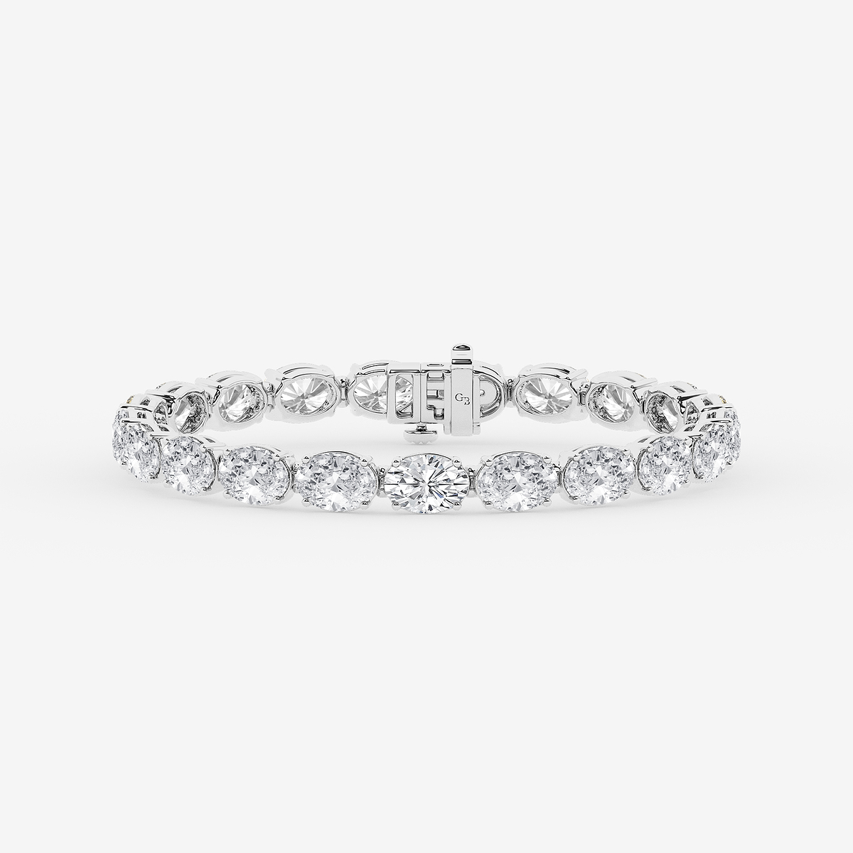 20 ctw Oval Lab Grown Diamond East-West Tennis Bracelet - 8 Inches