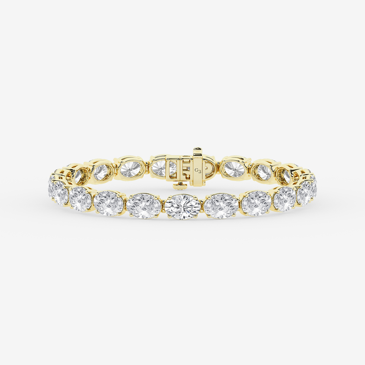 15 ctw Oval Lab Grown Diamond East-West Tennis Bracelet - 8 Inches
