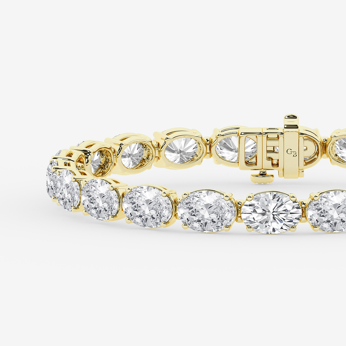 Additional Image 1 for  15 ctw Oval Lab Grown Diamond East-West Tennis Bracelet - 8 Inches