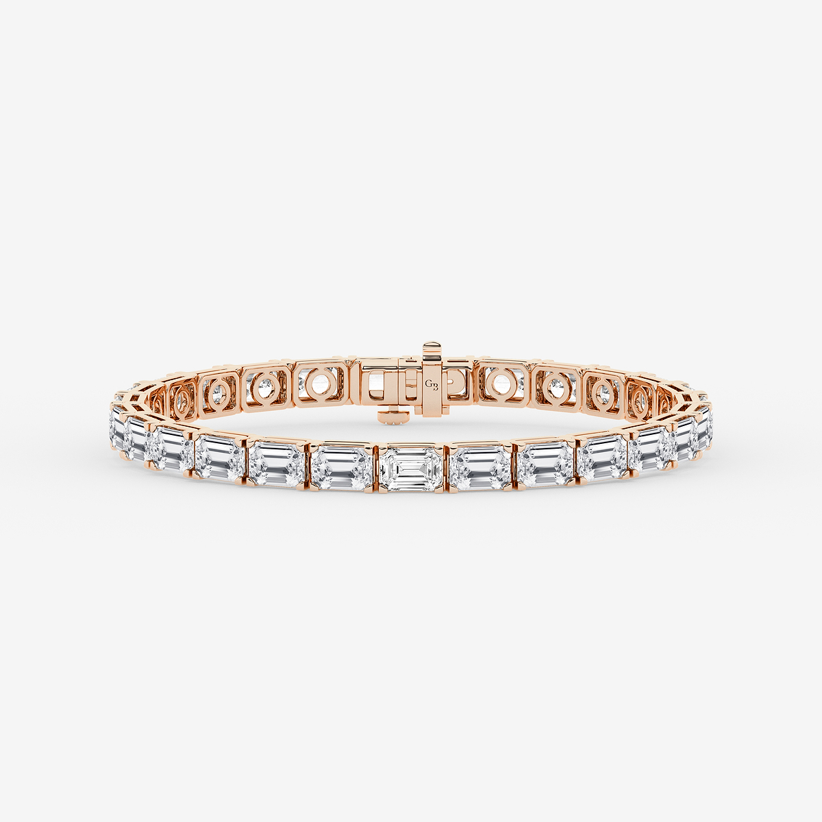 15 ctw Emerald Lab Grown Diamond East-West Tennis Bracelet - 7 Inches