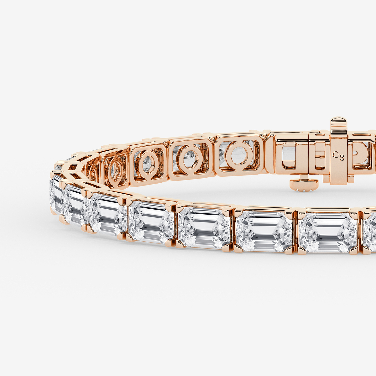 Additional Image 1 for  15 ctw Emerald Lab Grown Diamond East-West Tennis Bracelet - 7 Inches