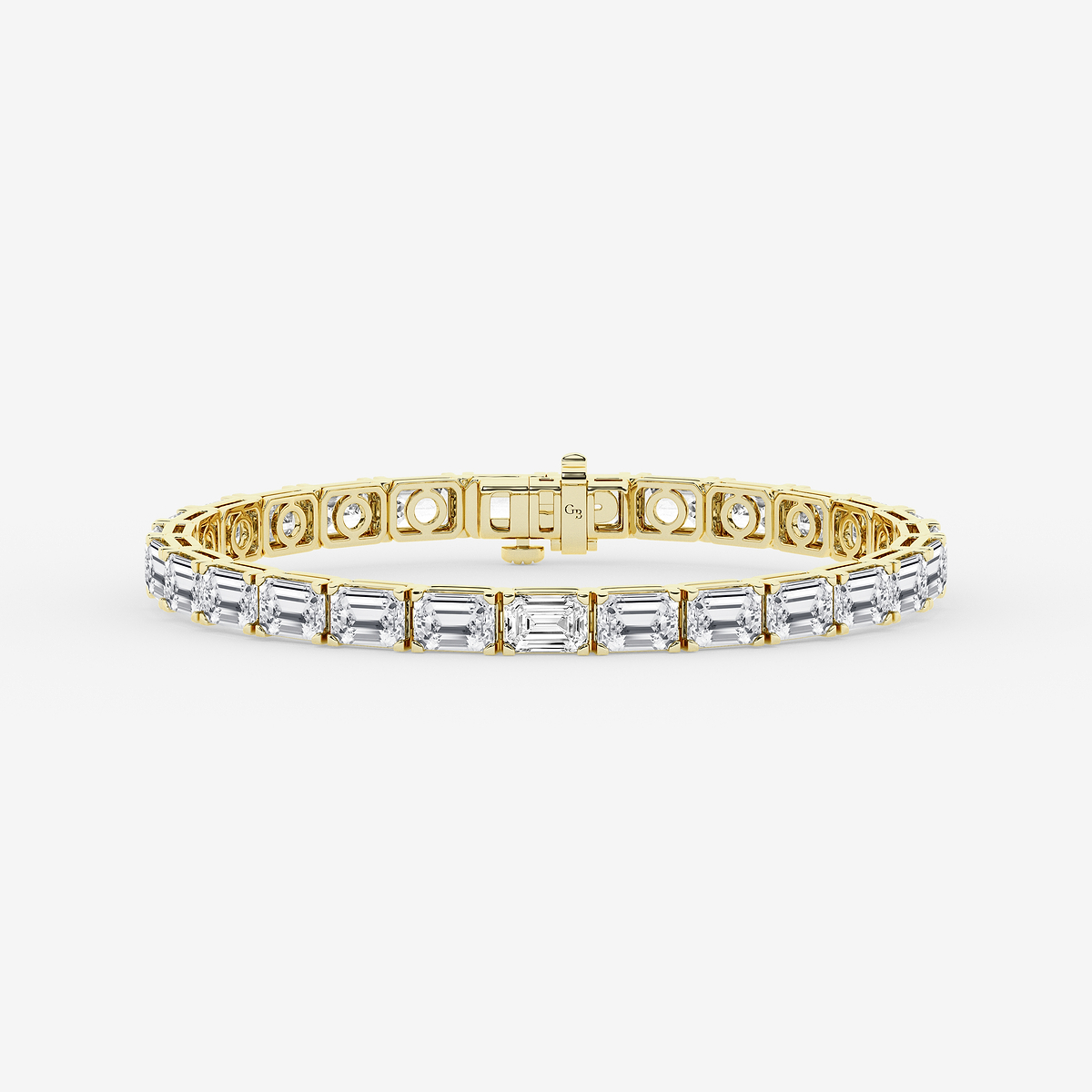 15 ctw Emerald Lab Grown Diamond East-West Tennis Bracelet - 7 Inches