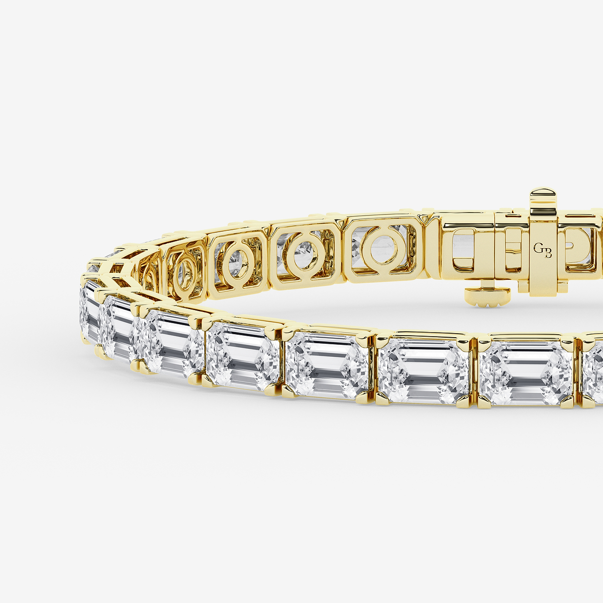 Additional Image 1 for  15 ctw Emerald Lab Grown Diamond East-West Tennis Bracelet - 7 Inches