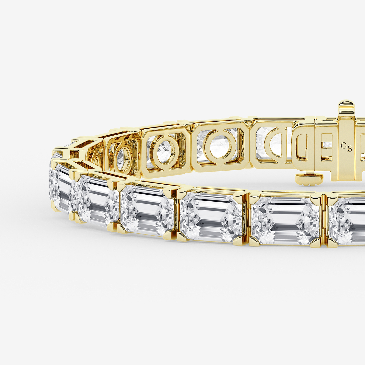 Additional Image 1 for  25 ctw Emerald Lab Grown Diamond East -West Tennis Bracelet - 6.5 Inches