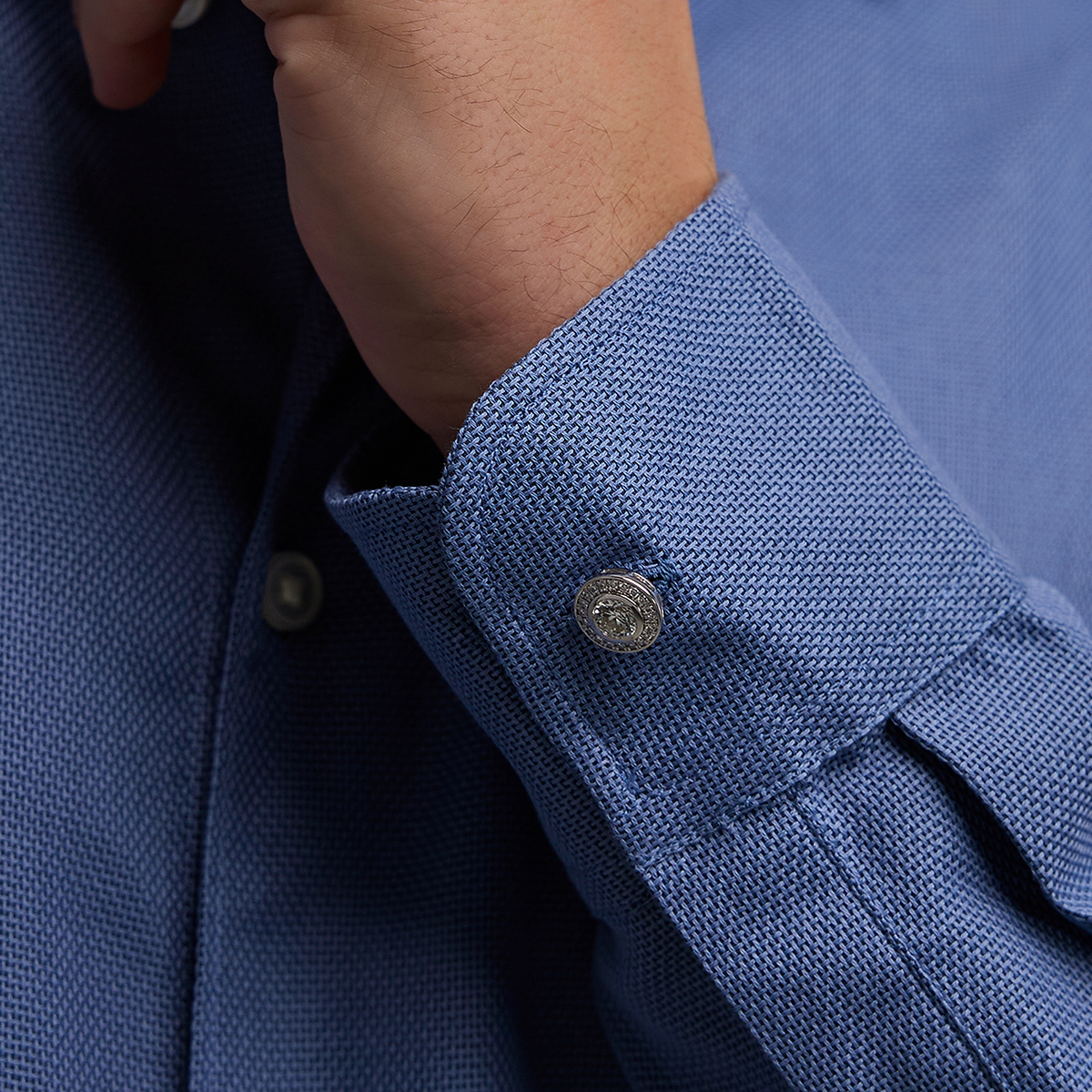 2 2/5 ctw Round Lab Grown Diamond Halo Cufflinks