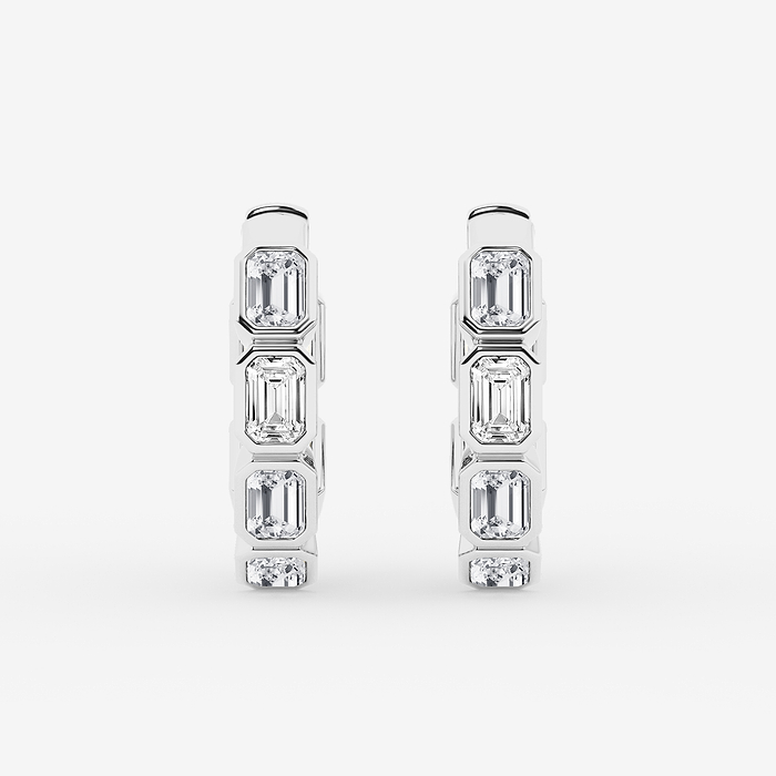 Emerald Huggie Hoop Earrings