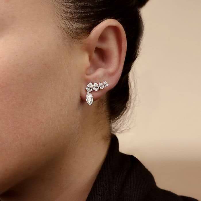 Marquise Ear Climber Fashion Earrings