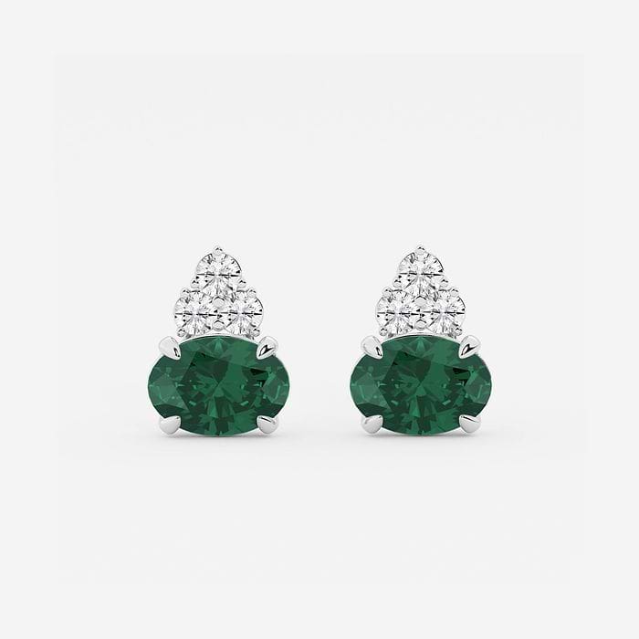 Oval East West Fashion Earrings