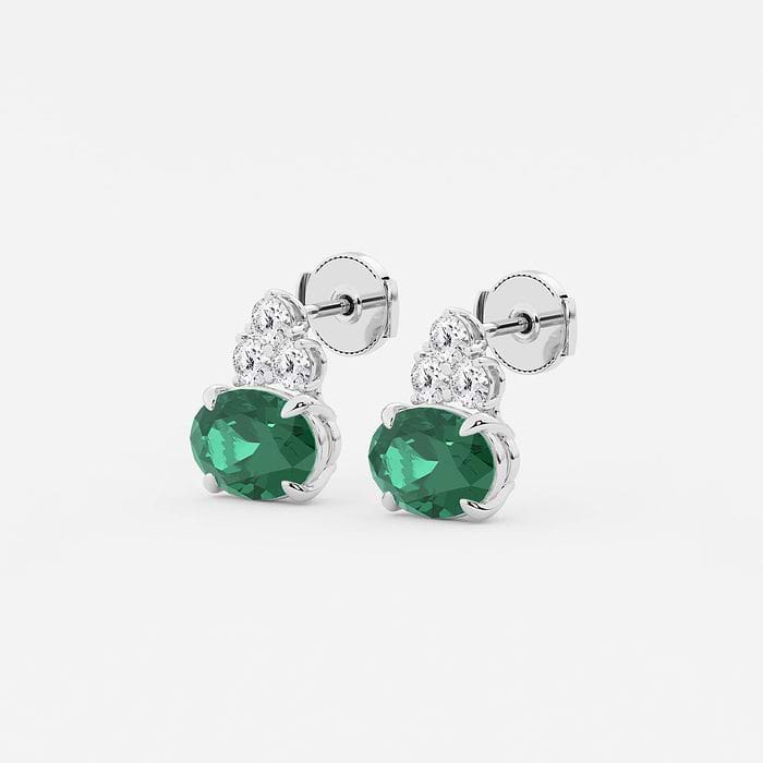 Oval East West Fashion Earrings