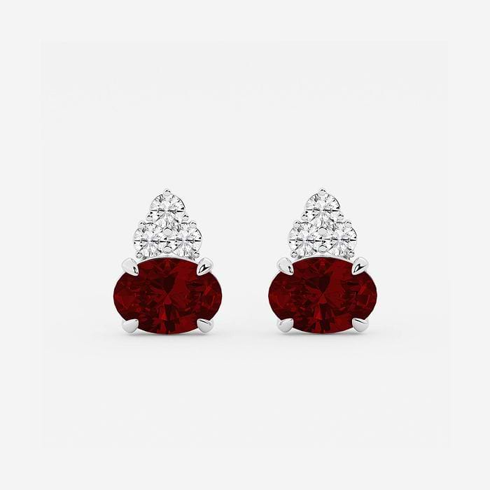 Oval East West Fashion Earrings