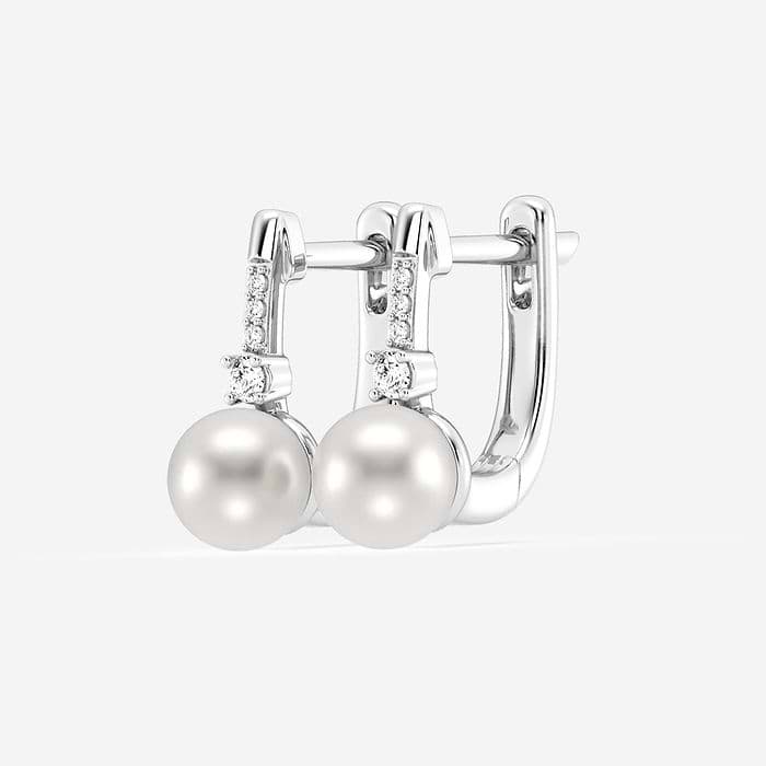 Freshwater Pearl Leverback Round Drop Earring