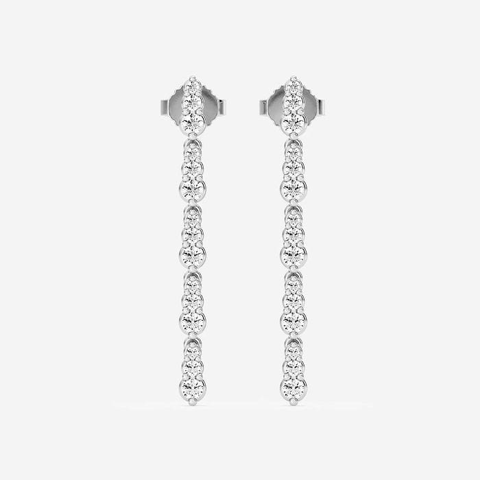 Round Graduated Dangle Earrings
