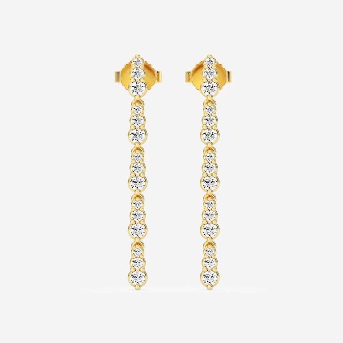 Round Graduated Dangle Earrings
