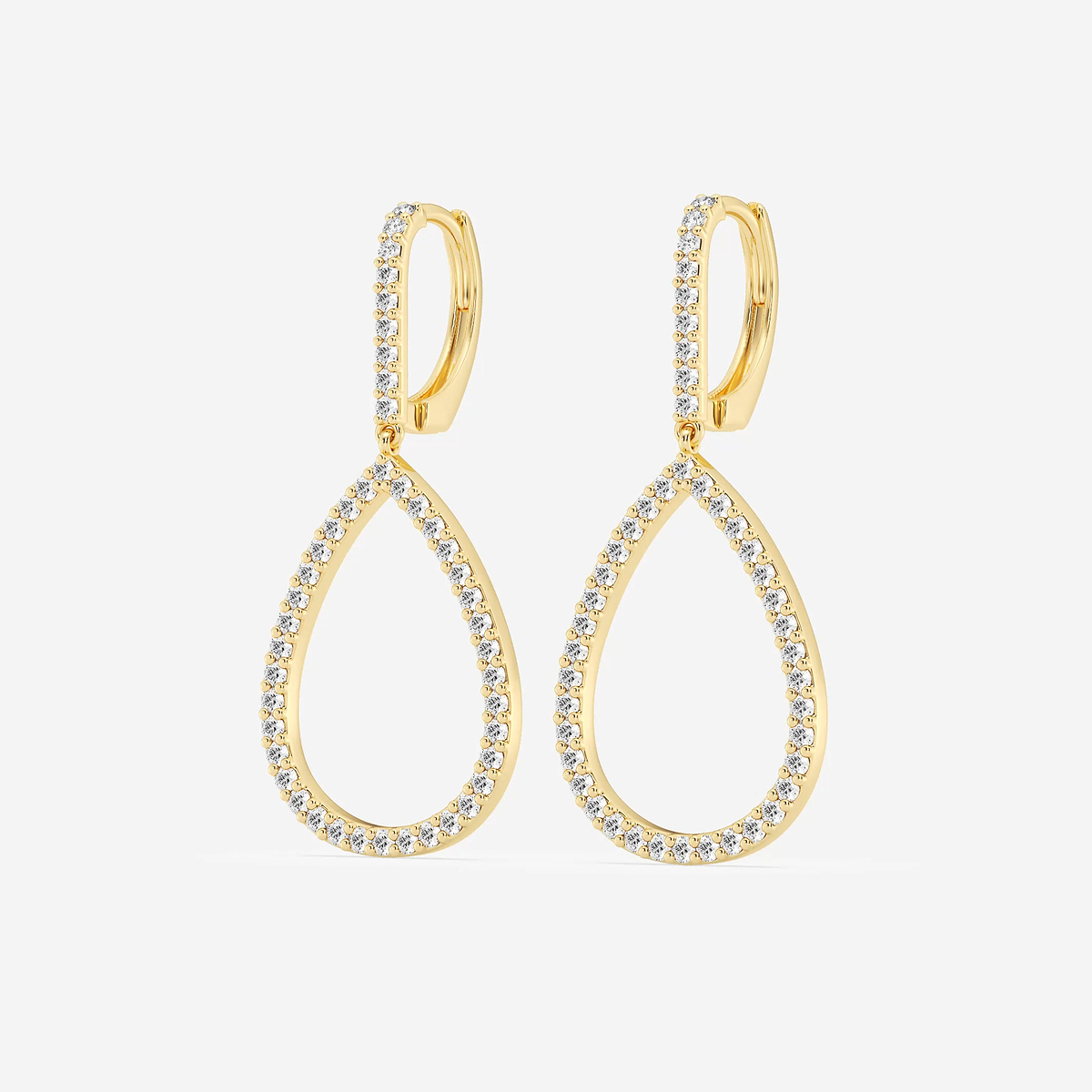 Additional Image 1 for  1/2 ctw Round Lab Grown Diamond Teardrop Earrings
