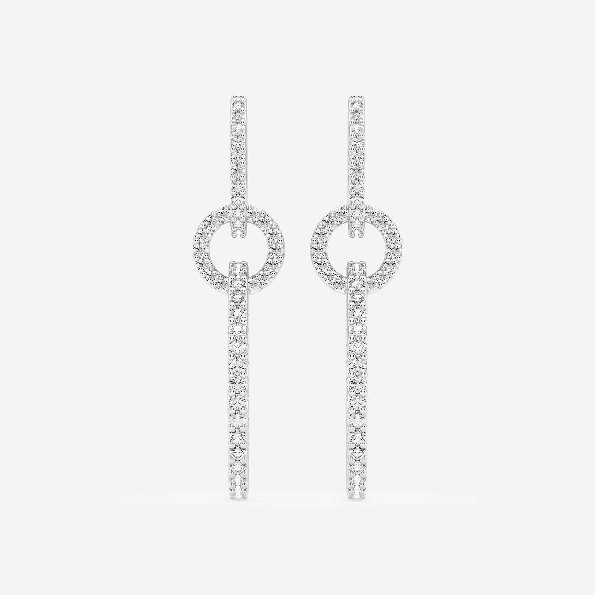 1 ctw Round Lab Grown Diamond Twisted Drop Earrings