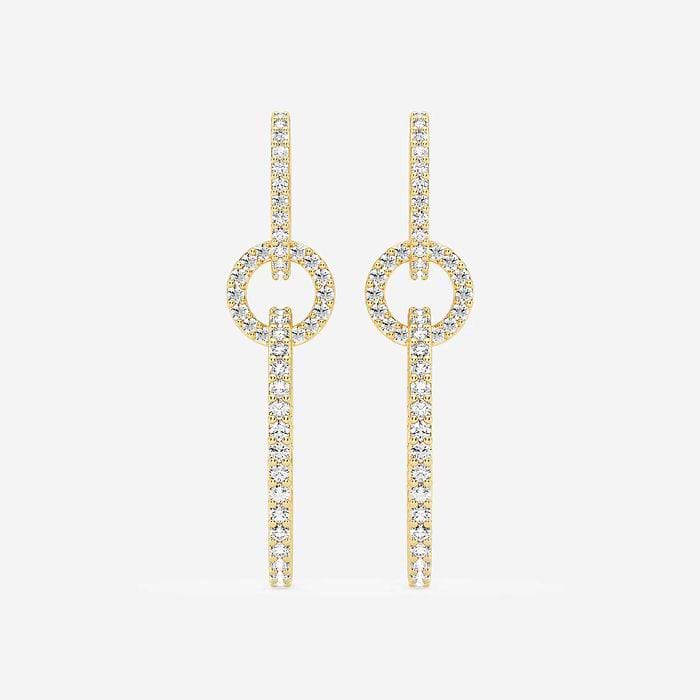 Round Twisted Drop Earrings