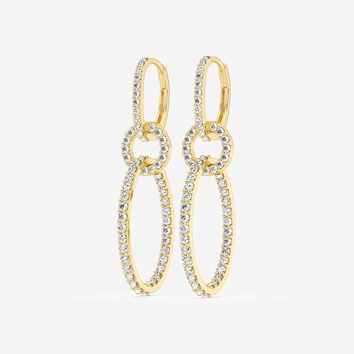 Round Twisted Drop Earrings