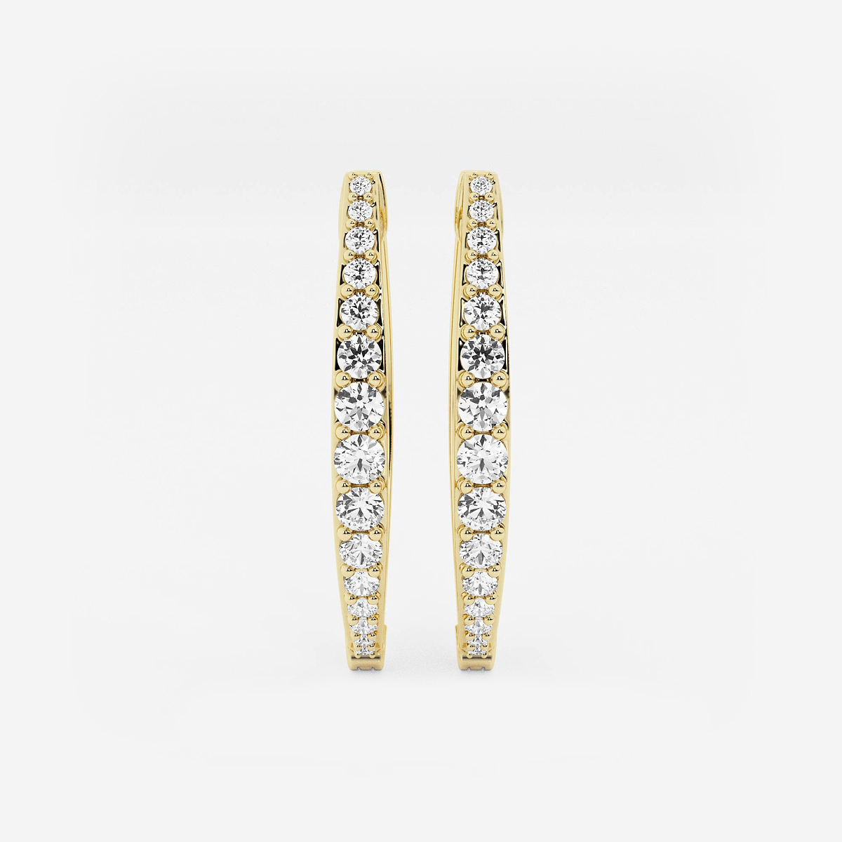 1/2 ctw Round Lab Grown Diamond Hoop Earrings
