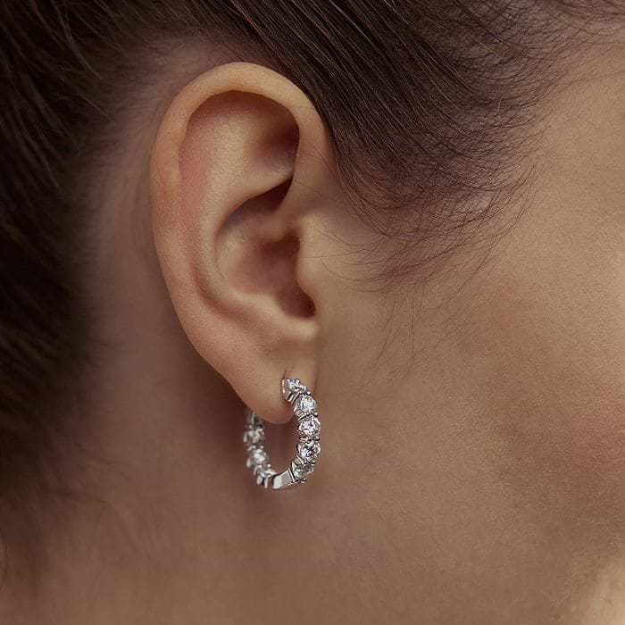 Inside Out Round Hoop Earrings