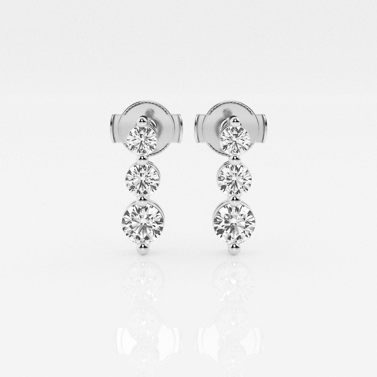 Diamond stud fashion drop earrings