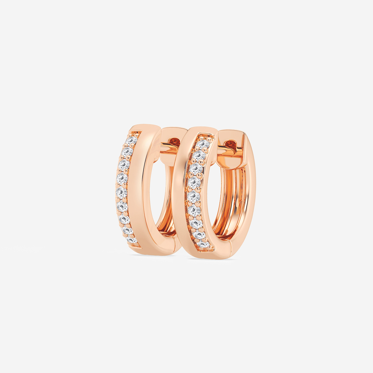 Additional Image 1 for  1/10 ctw Round Lab Grown Diamond Petite Hoop Earrings