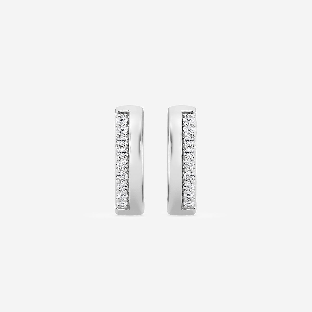 1/10 ctw Round Lab Grown Diamond Petite Hoop Earrings