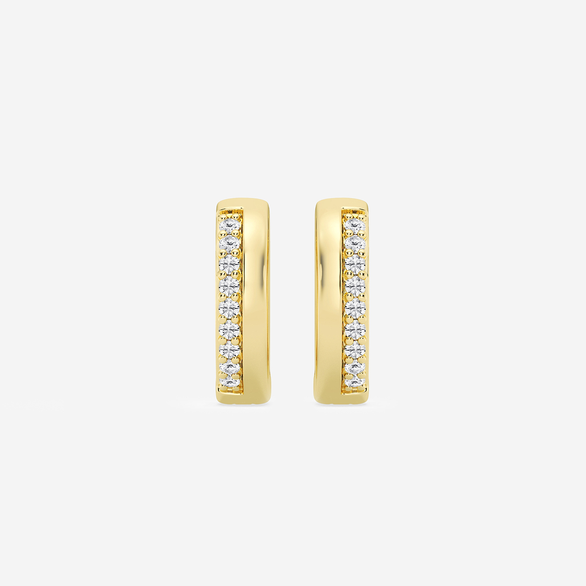 1/10 ctw Round Lab Grown Diamond Petite Hoop Earrings