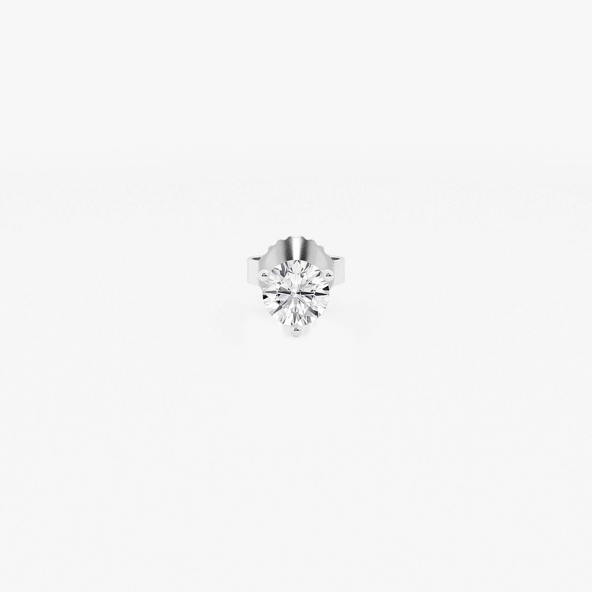 1/4 ctw Round Near-Colorless Lab Grown Diamond Three Prong Martini Single Stud Earring