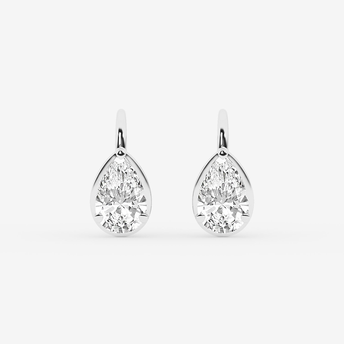 3 ctw Pear Lab Grown Diamond Solitaire Stud Earrings