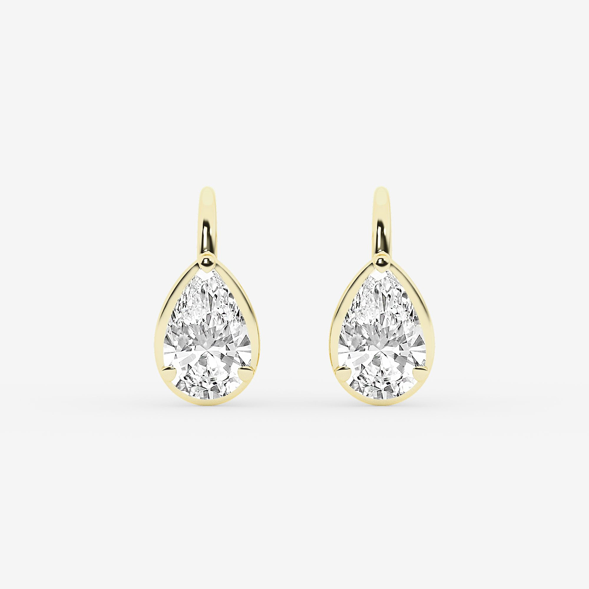 3 ctw Pear Lab Grown Diamond Solitaire Stud Earrings