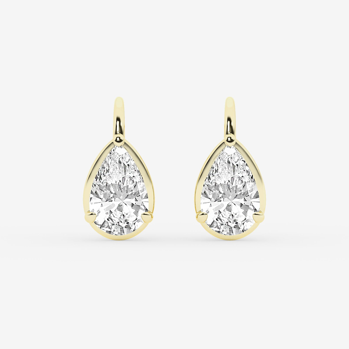 5 ctw Pear Lab Grown Diamond Solitaire Stud Earrings