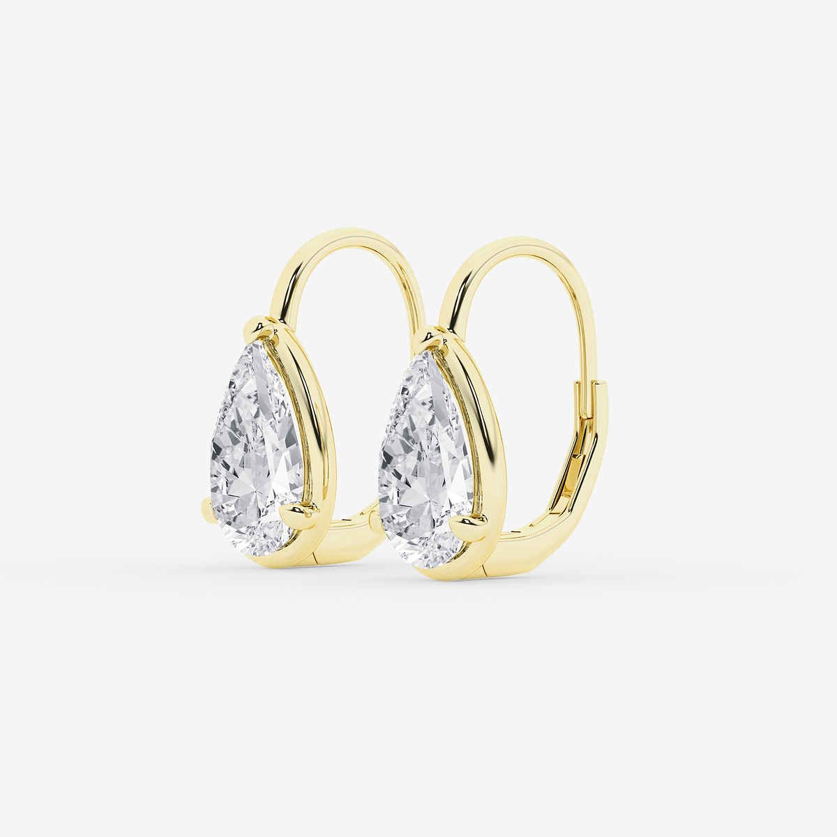 Additional Image 1 for  5 ctw Pear Lab Grown Diamond Solitaire Stud Earrings