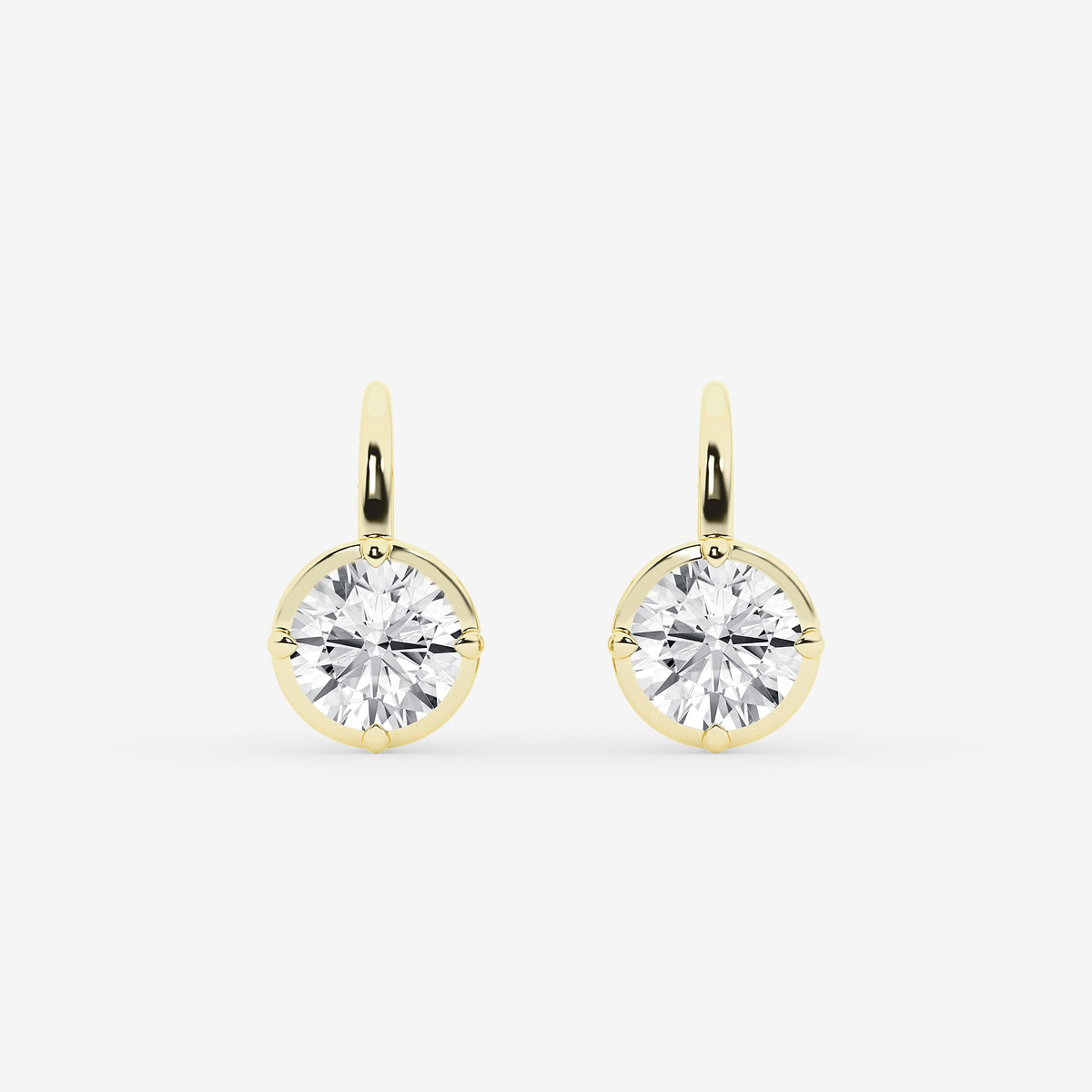 3 ctw Round Lab Grown Diamond Solitaire Stud Earrings