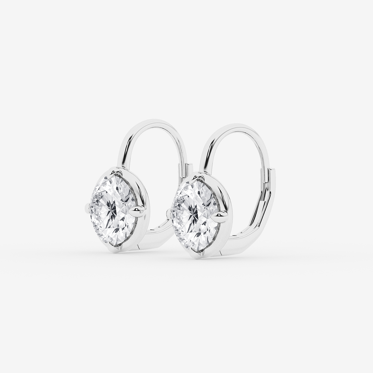 Additional Image 1 for  5 ctw Round Lab Grown Diamond Solitaire Stud Earrings