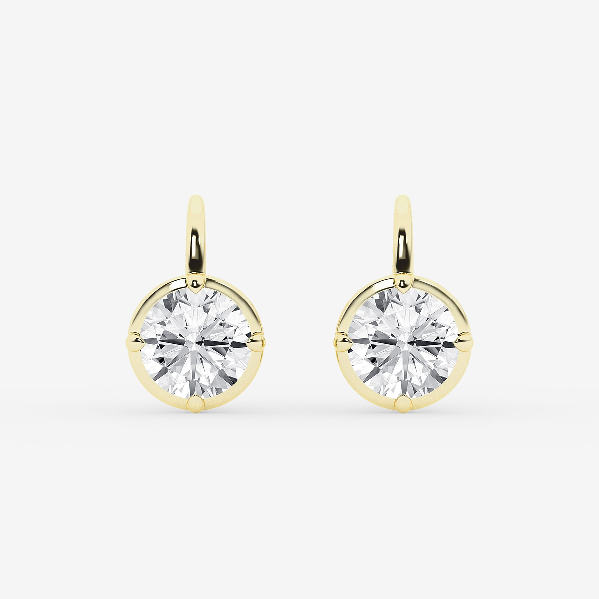 5 ctw Round Lab Grown Diamond Solitaire Stud Earrings
