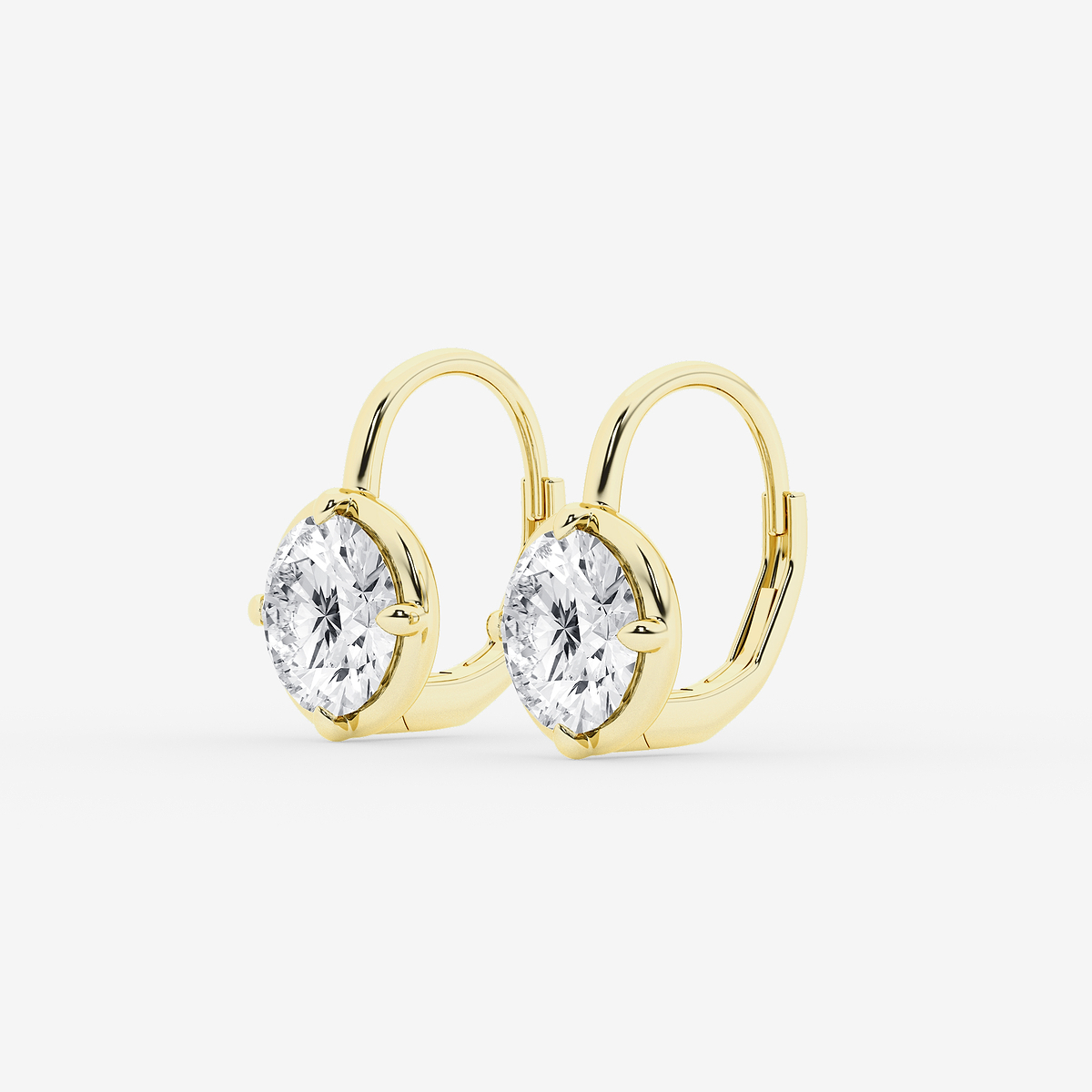 Additional Image 1 for  5 ctw Round Lab Grown Diamond Solitaire Stud Earrings