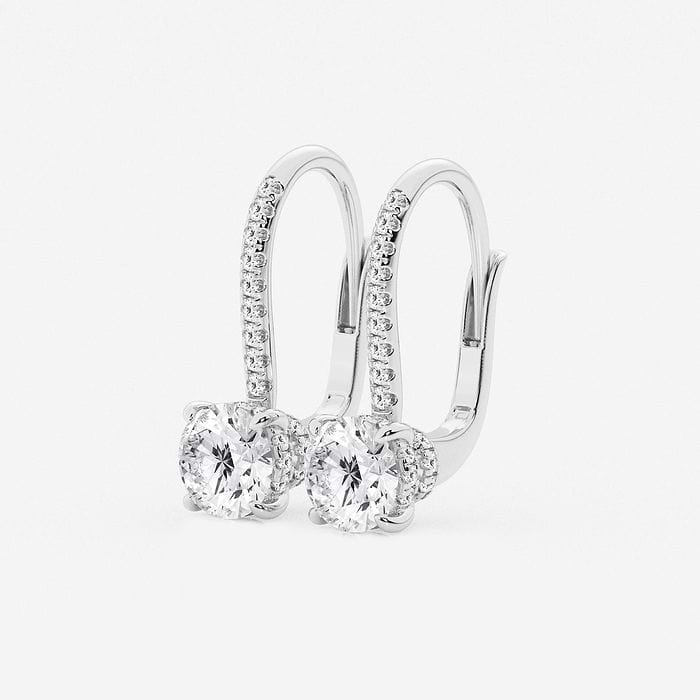 Hidden Halo Round Fashion Earrings