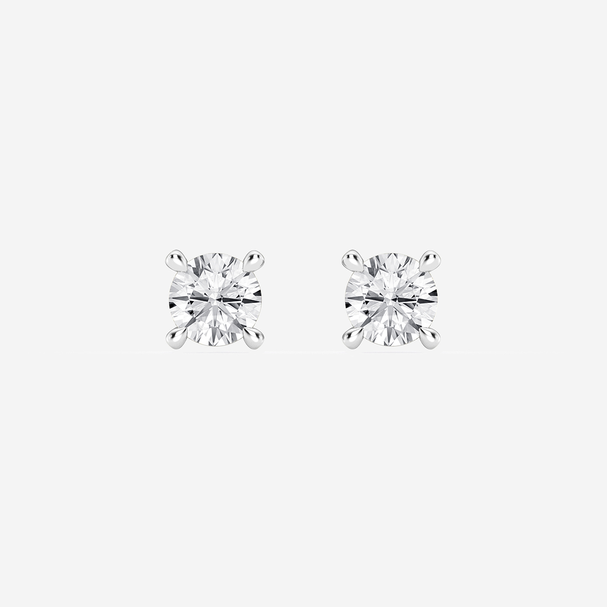 1 1/8 ctw Round Lab Grown Diamond Side Stone Stud Earrings