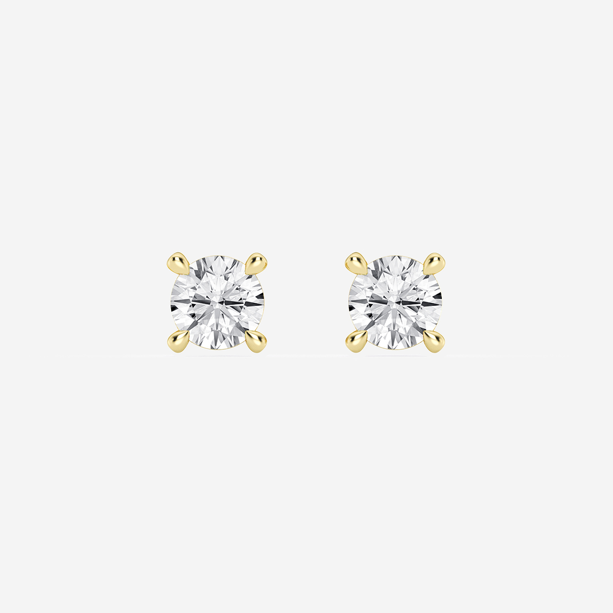 1 1/8 ctw Round Lab Grown Diamond Side Stone Stud Earrings
