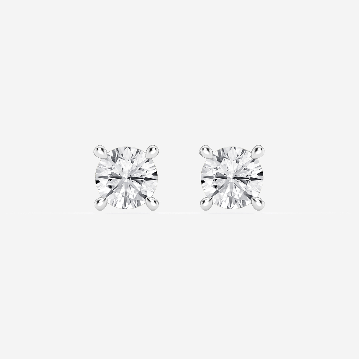 1 5/8 ctw Round Lab Grown Diamond Side Stone Stud Earrings