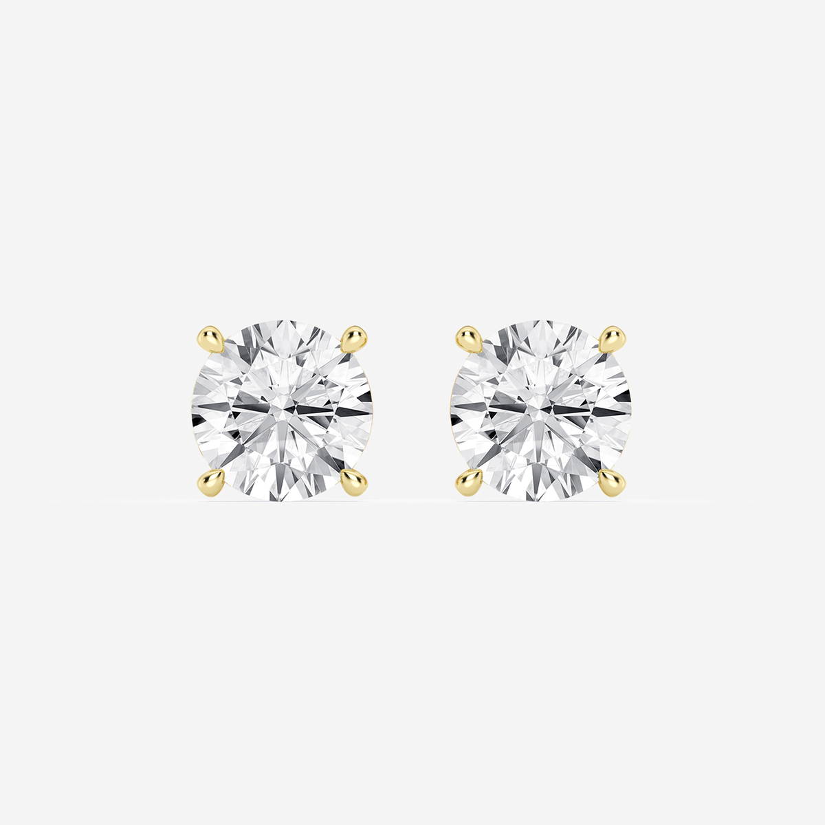 4 1/8 ctw Round Lab Grown Diamond Side Stone Stud Earrings