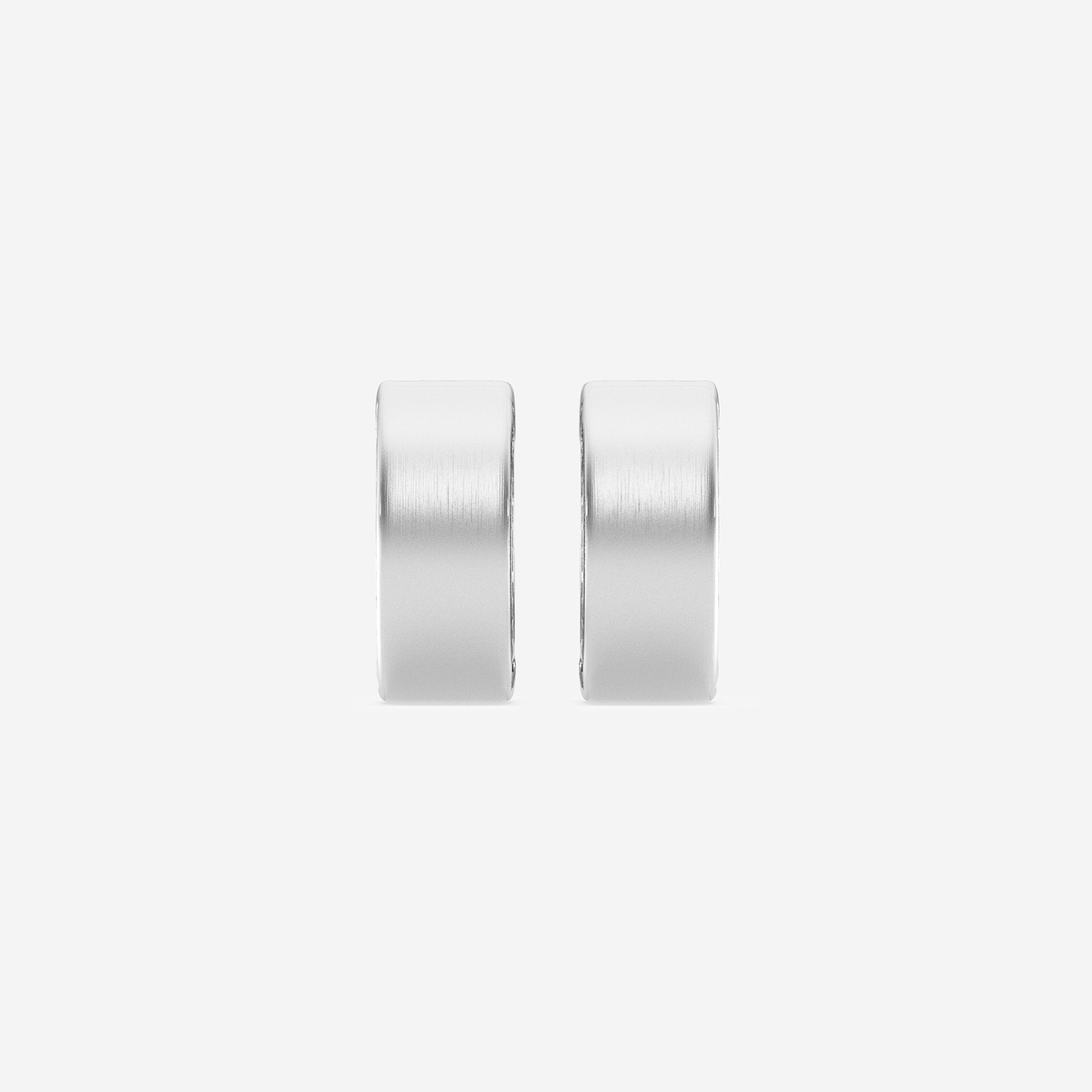 2/5 ctw Round Lab Grown Diamond  Hoop Earrings- Satin Finish