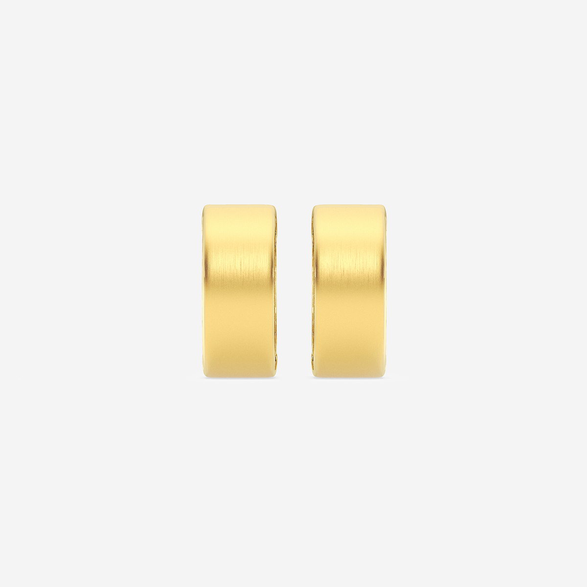 2/5 ctw Round Lab Grown Diamond  Hoop Earrings- Satin Finish