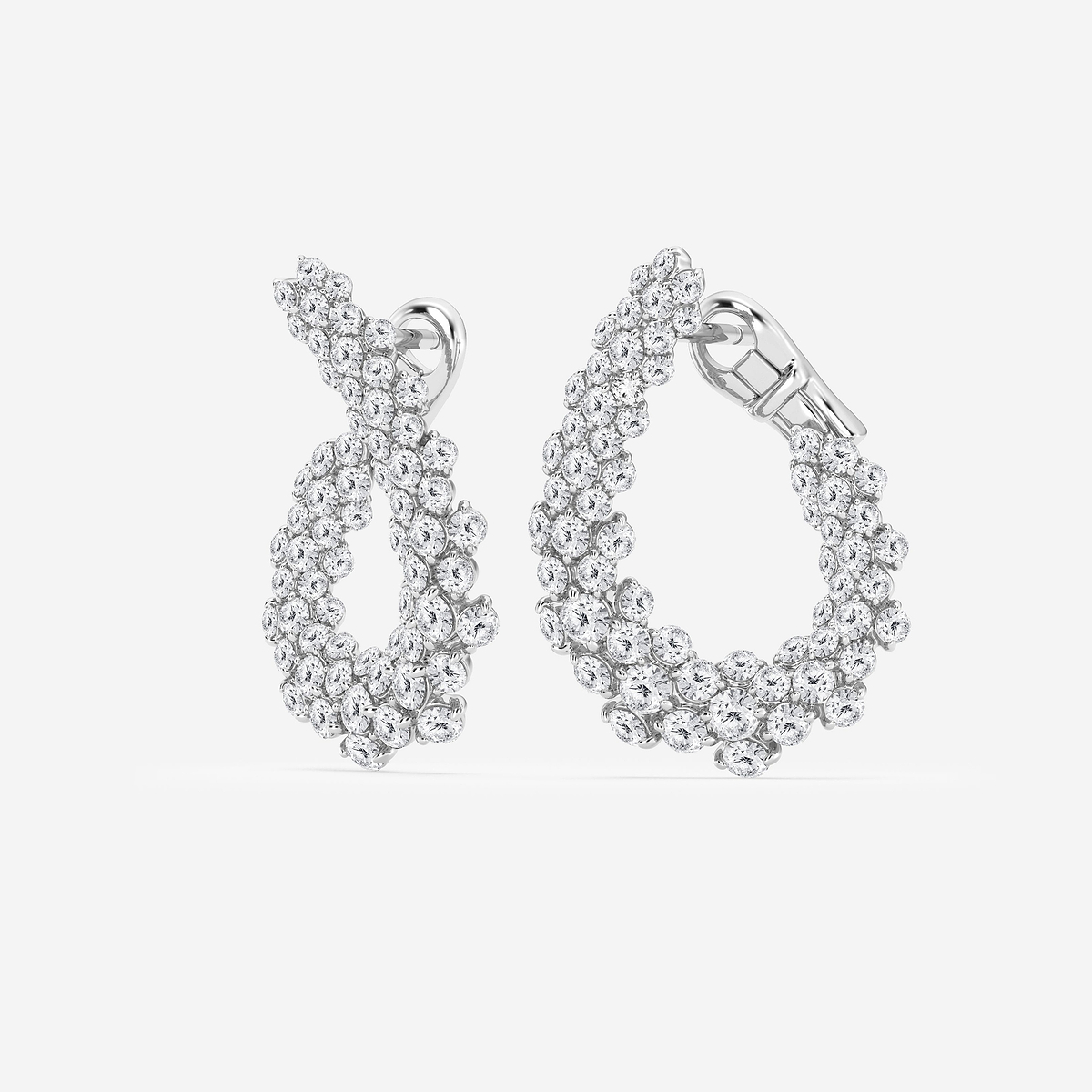 Additional Image 1 for  2 7/8 ctw Round Lab Grown Diamond Earrings