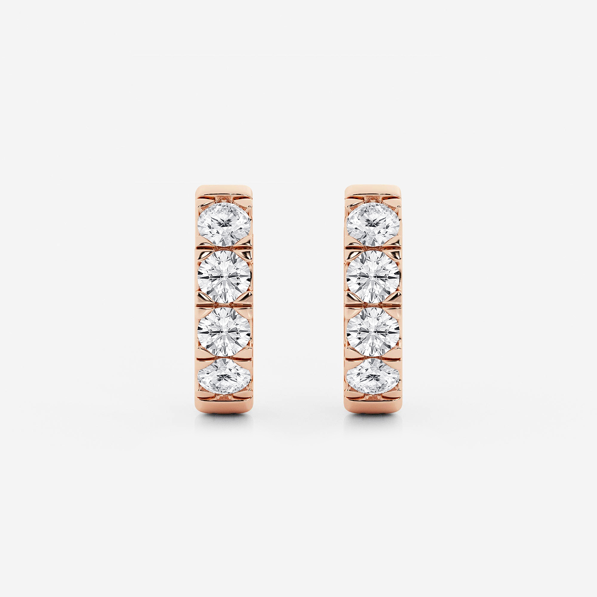 1 ctw Round Lab Grown Diamond Hoop Earrings