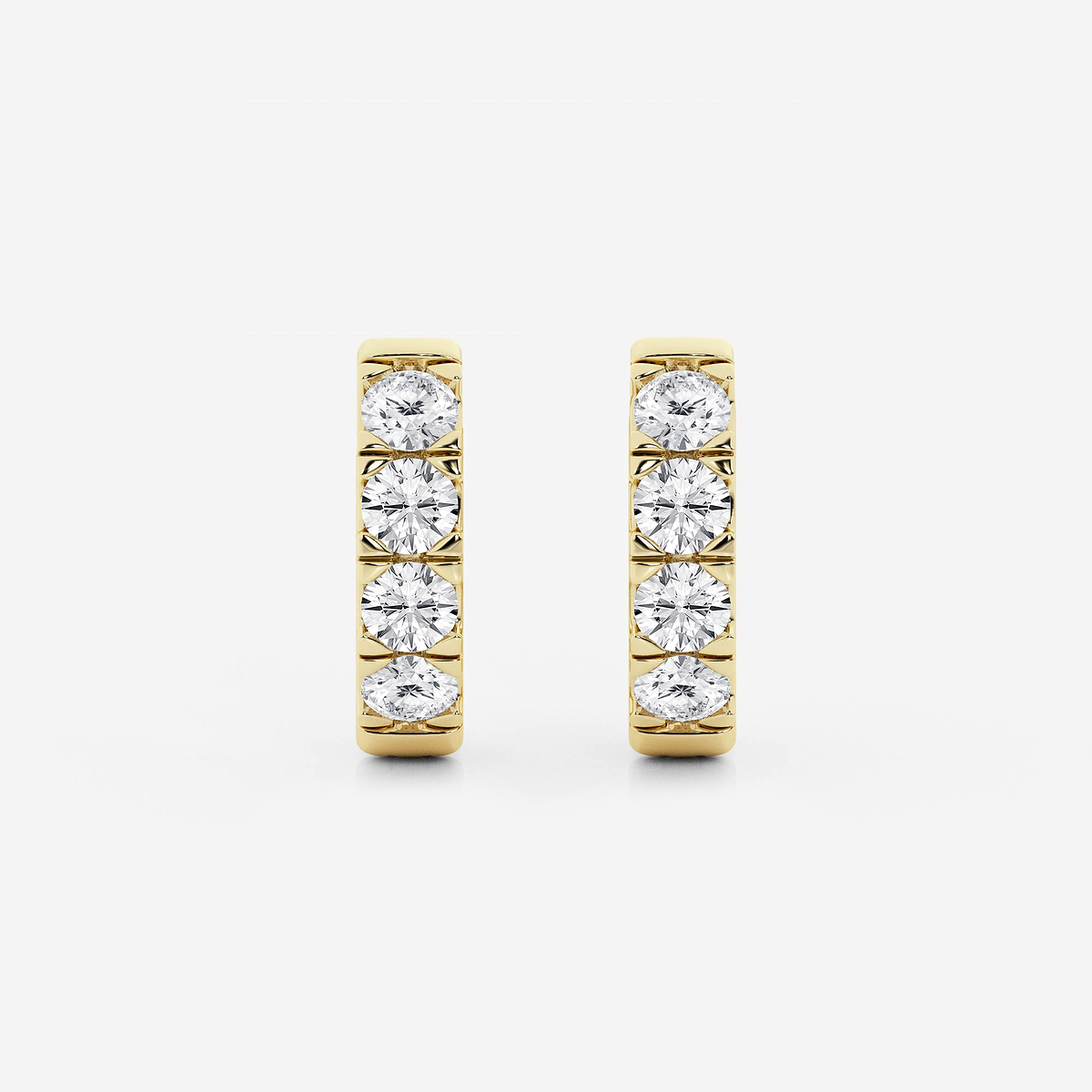 1 ctw Round Lab Grown Diamond Hoop Earrings