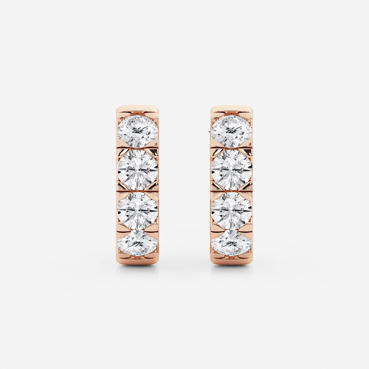 2 ctw Round Lab Grown Diamond Hoop Earrings
