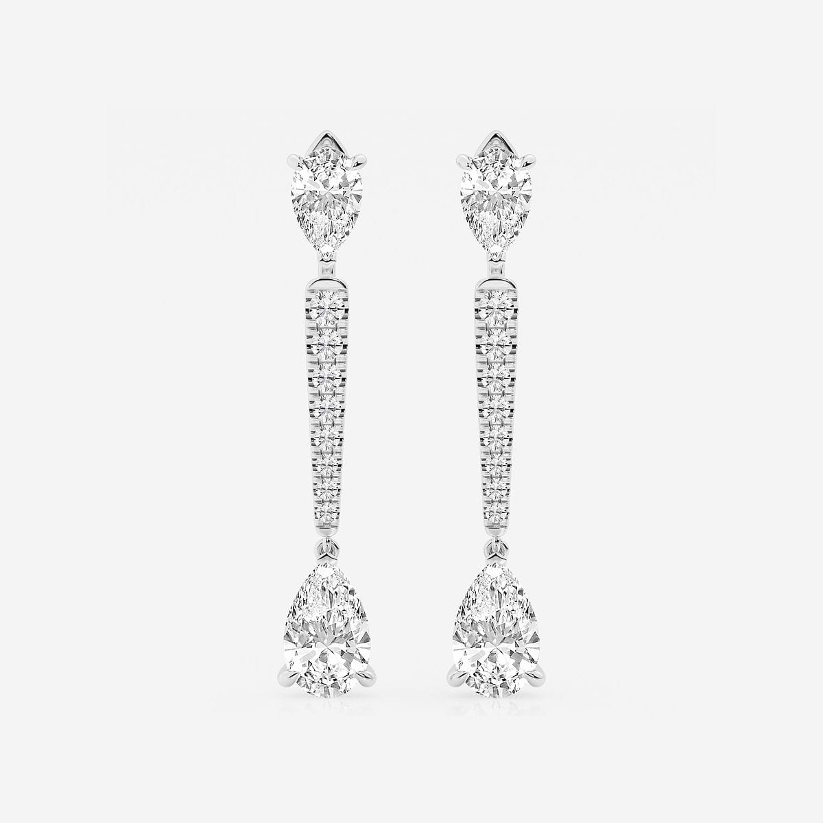 6 3/4 ctw Pear Lab Grown Diamond  Drop Earrings