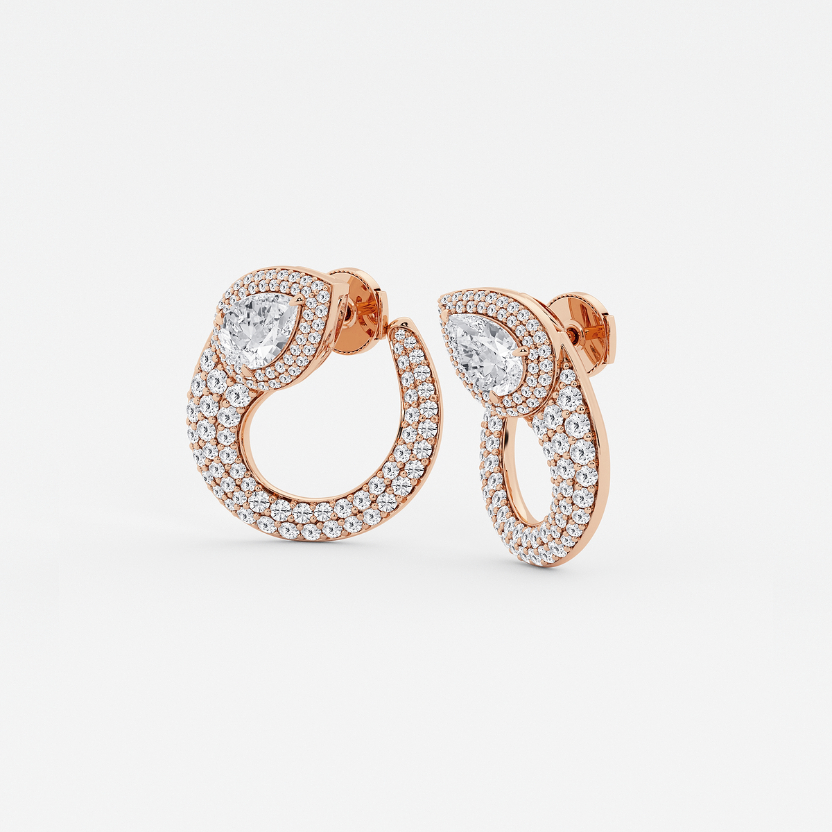 Additional Image 1 for  4 ctw Pear Lab Grown Diamond Earrings